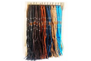 Obrázek z Náramek pletený kožený, 6dr (192) 